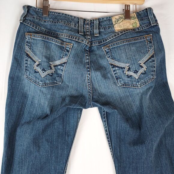 Lucky Brand Wonder Jeans Womens 6/28 Low Rise Bootcut 28x32 Y2K Stretch Blue - Picture 3 of 13